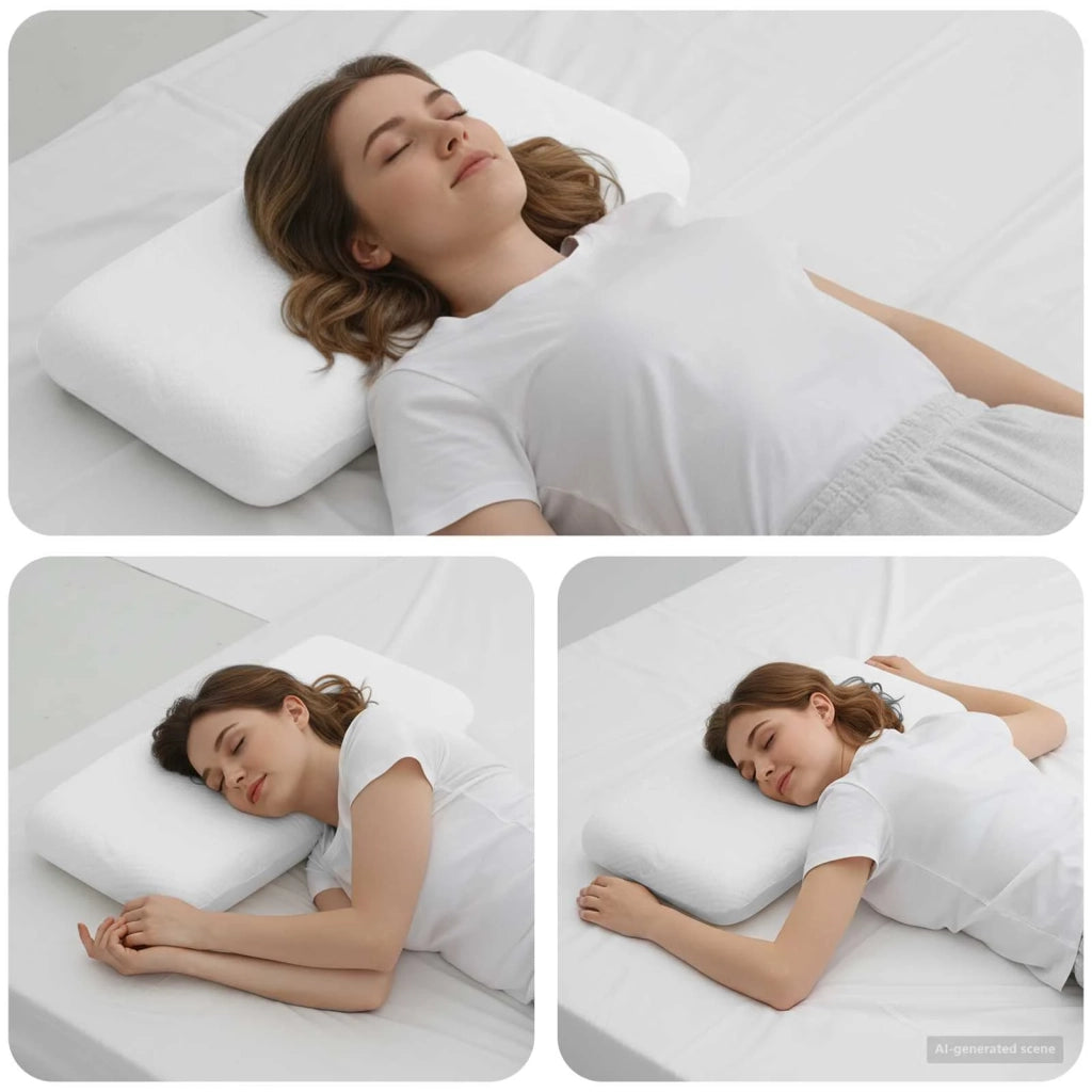 Cuscino da Letto Bianco 70 x 36 x 6,5 cm Schiuma Memory 42020210