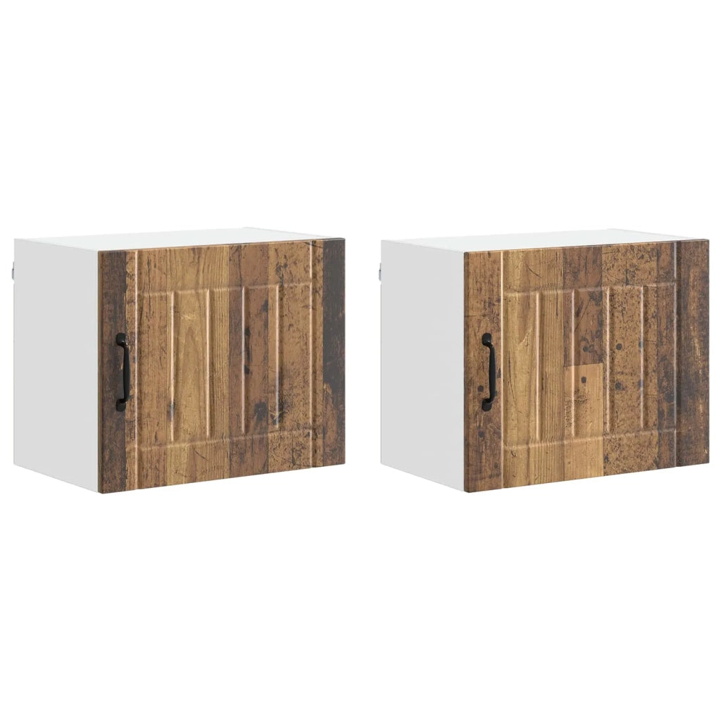 Armadietto a muro LUCCA 2 pcs Legno antico 50 x 31 x 40 cm 884911