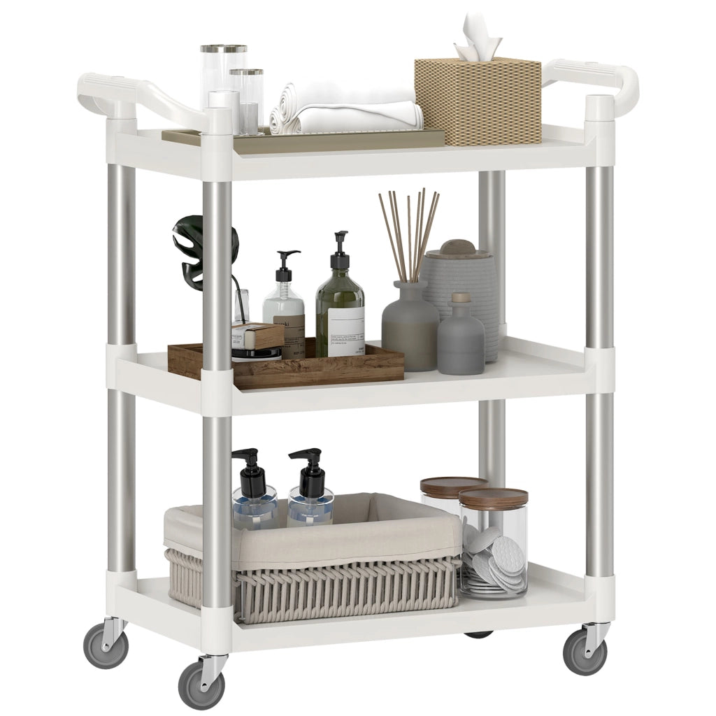 Carrello da Cucina a 3 Livelli ¨C Minimal ¨C Bianco 88x44x93 cm