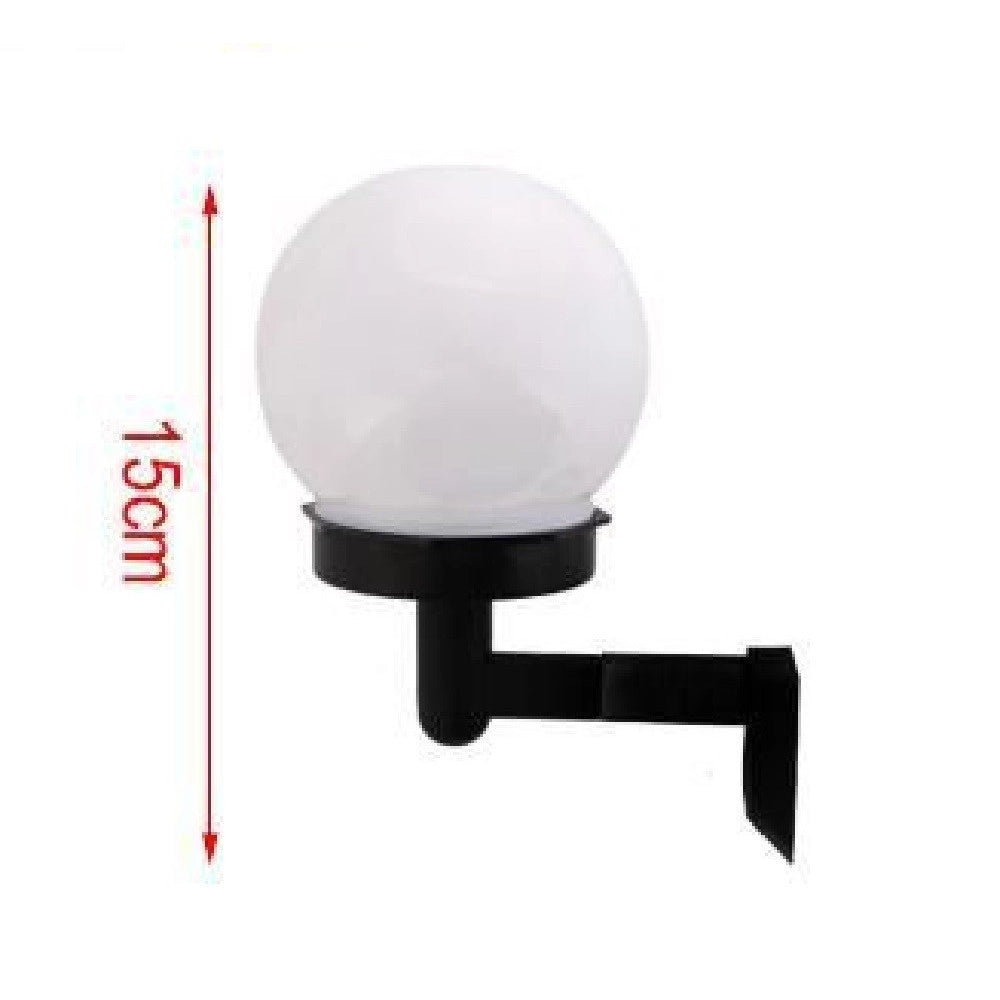 Trade Shop - Lampada Ad Energia Solare Applique Da Parete Led 15 Cm Globo Per Esterno 2002999 -