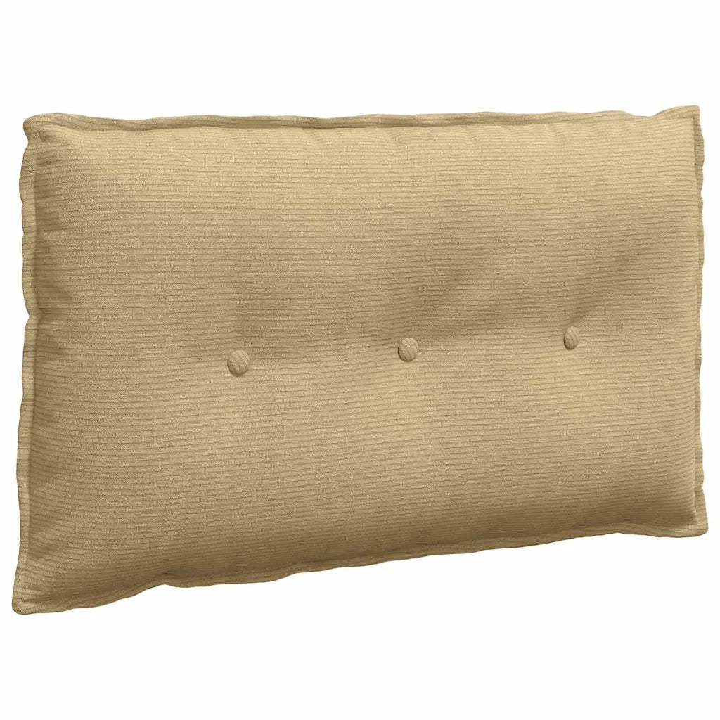 Cuscino per Schiena Grigio Verde 80 x 50 cm Tessuto in Cords 42014740