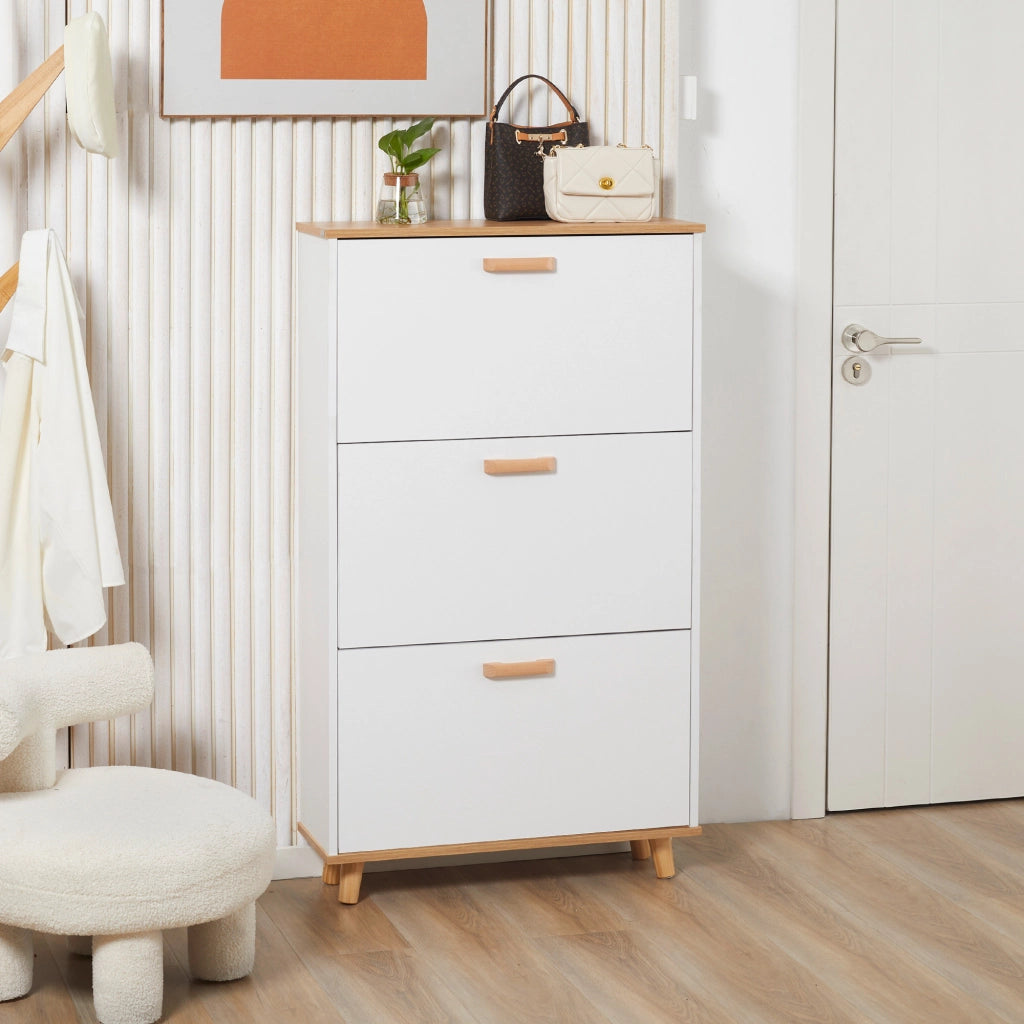 Scarpiera 3 Ante ¨C Minimal ¨C Bianco 70x23.5x122 cm