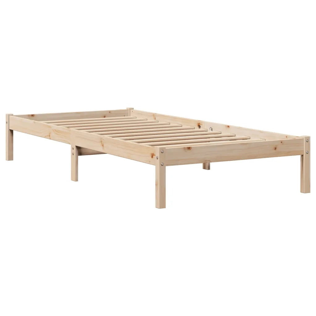 Letto senza Materasso 75x190 cm in Legno Massello Pino 3305706