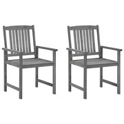 Sedie da Giardino con Cuscini 2 pz in Massello di Acacia Grigio 3061237