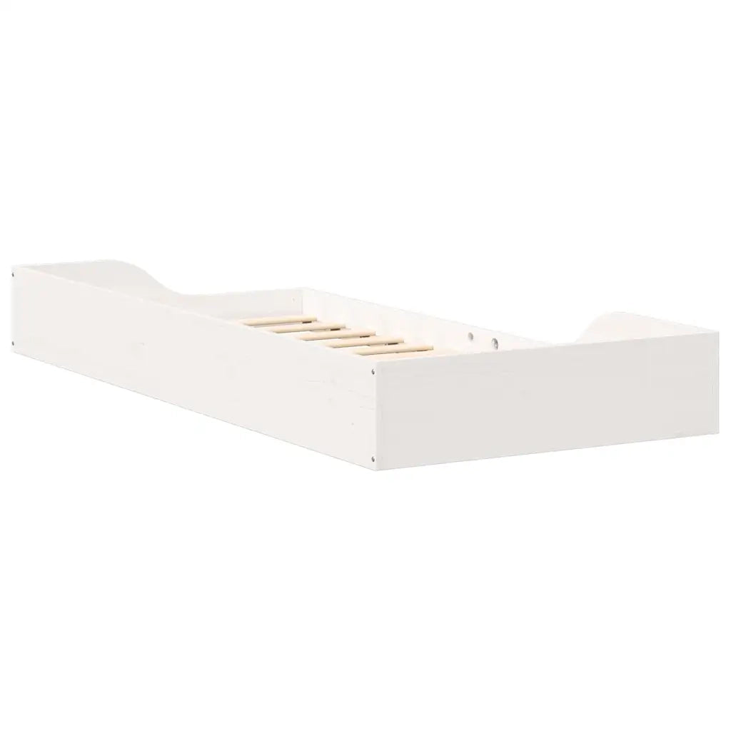 Struttura del letto Bianco 80 x 200 cm Pino massello 873392