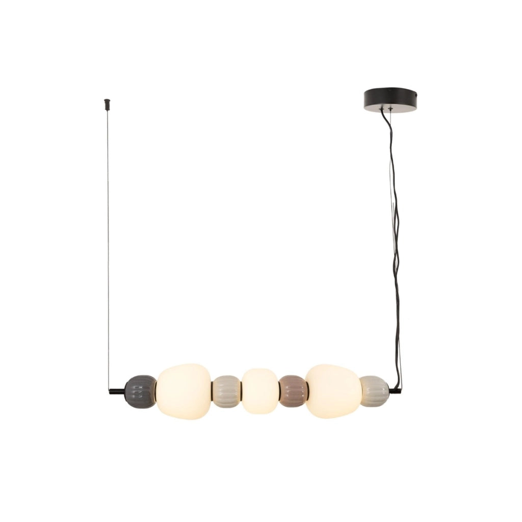 Lampada a sospensione Modern vetro rigato LED 28W Maxlight