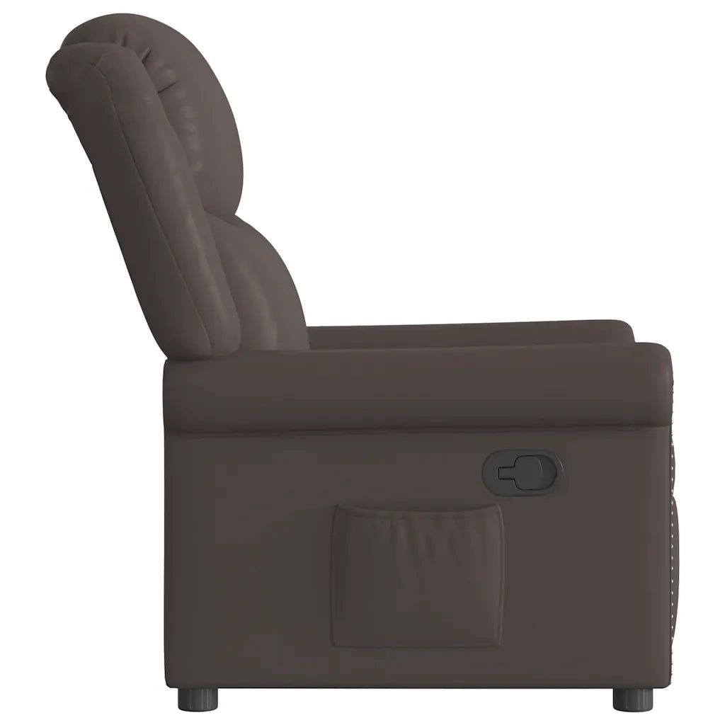 Poltrona Reclinabile Marrone lucido Similpelle 4015677