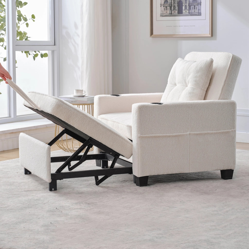 Divano letto estraibile 3 in 1 - Zephmum- Con porta-bicchieri e USB