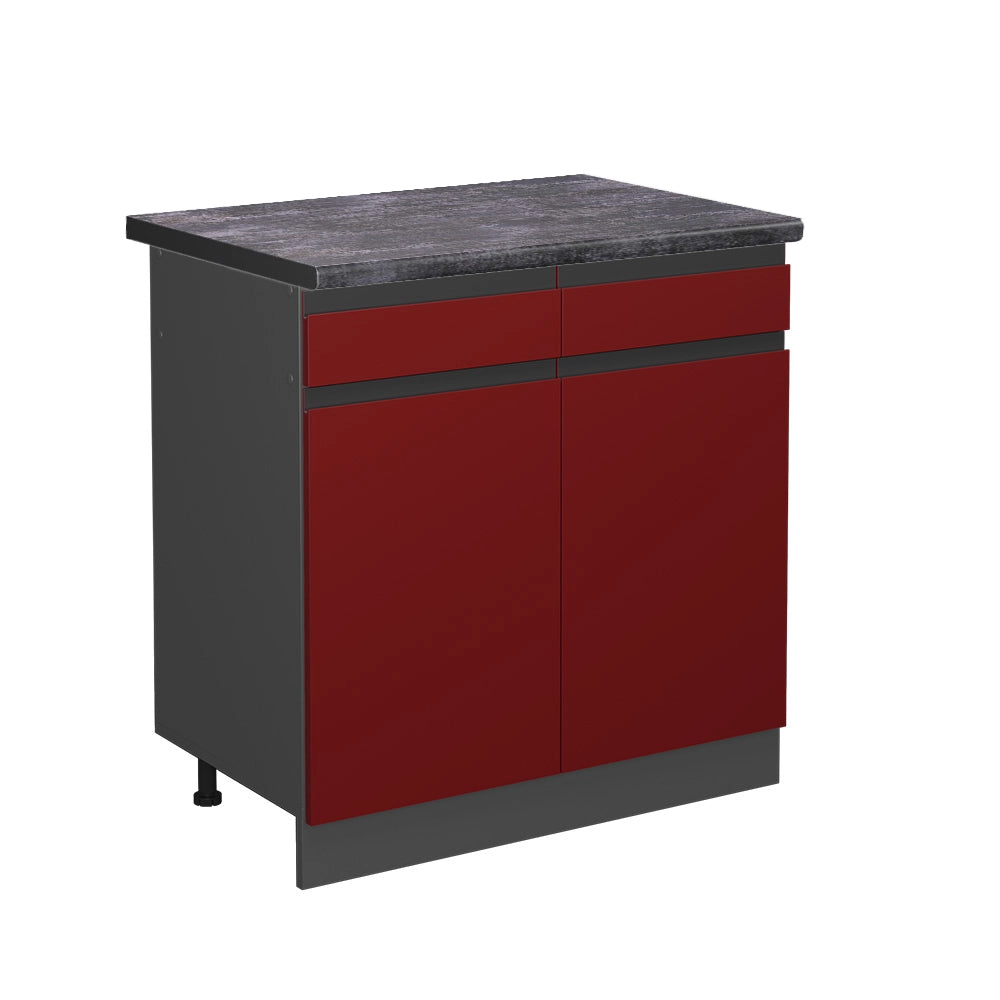 Vicco Mobiletto base per cucina Rosso 80 cm , PL Antracite