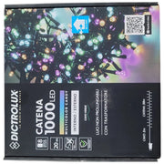 LUCI LED MULTICOLORE CANDY COLORI FREDDI 1000 LED 20 MT