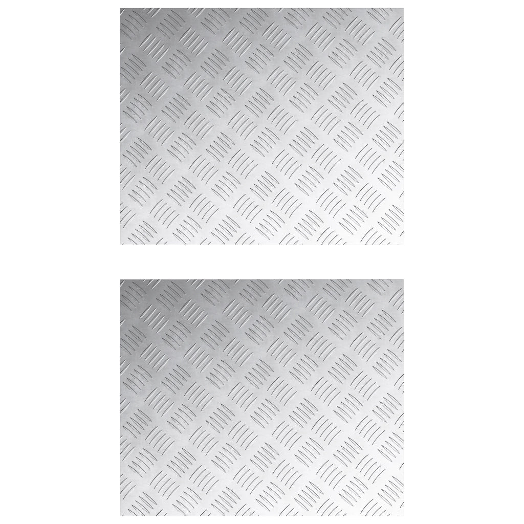 Lastre in Alluminio Antiscivolo a Rombo 2 pezzi 60x50 cm