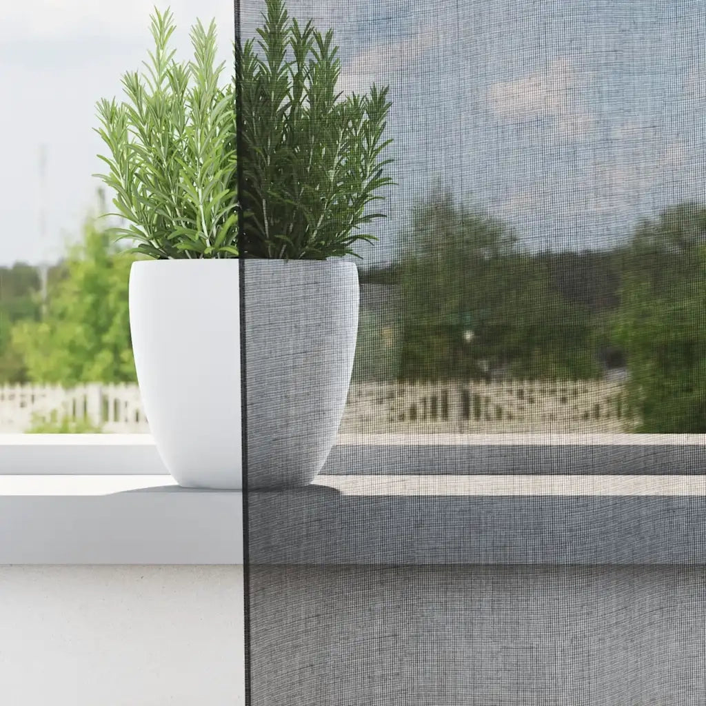Tende in Voile con Linguetta 2 pz Nero 4102259