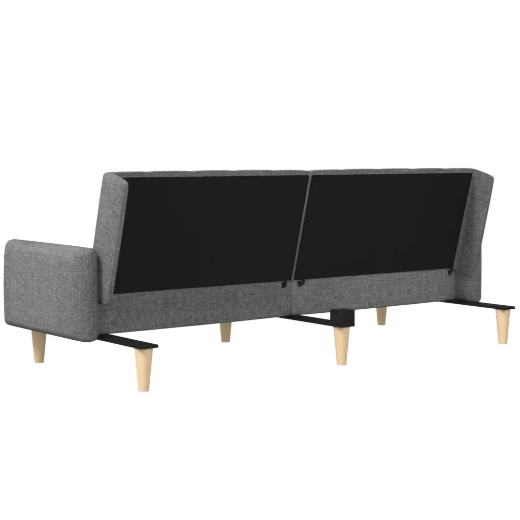Divano letto | Sof¨¤ letto | Letto singolo a 2 Posti Grigio Chiaro in Tessuto