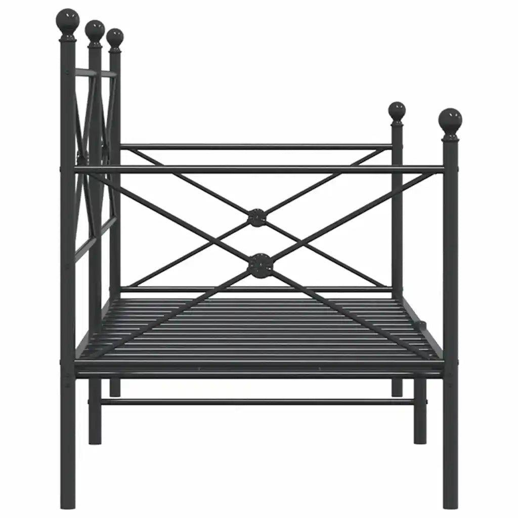 Dormeuse senza Materasso Nero 80x200 cm in Acciaio 4104666