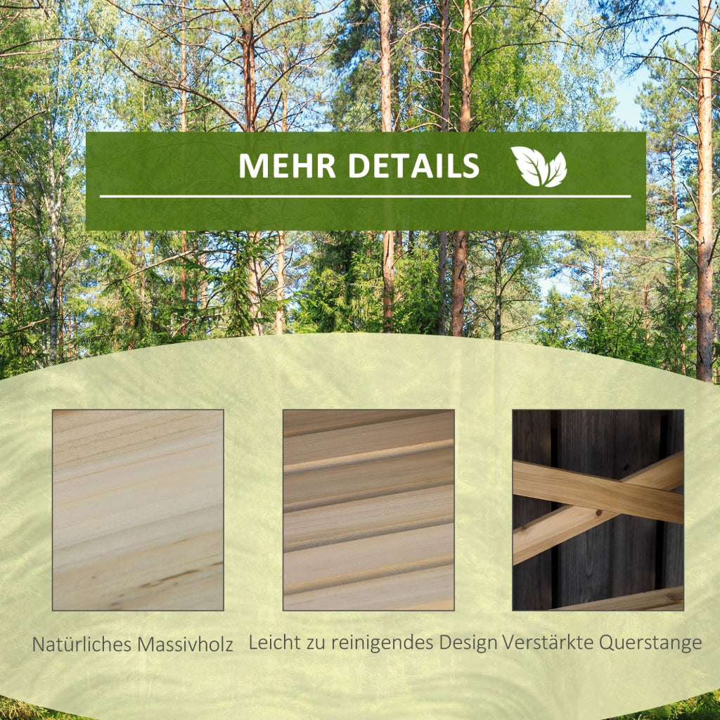 Tavolo da giardino per piante con ripiano ¨C zephmum ¨C legno marrone chiaro 80x40x84 cm