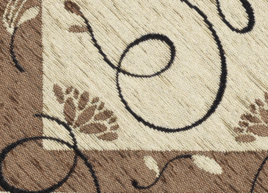 Copritavolo Salotto/Cucina Cinigliato Lavorazione Jacquard Modello Gold - 140x240 - Beige