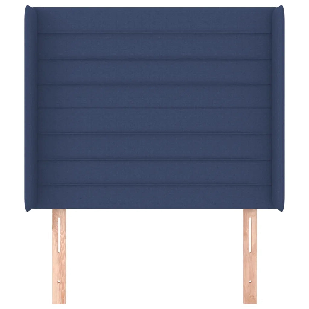 Testiera | Testata ad Orecchio Blu 93x16x118/128 cm in Tessuto