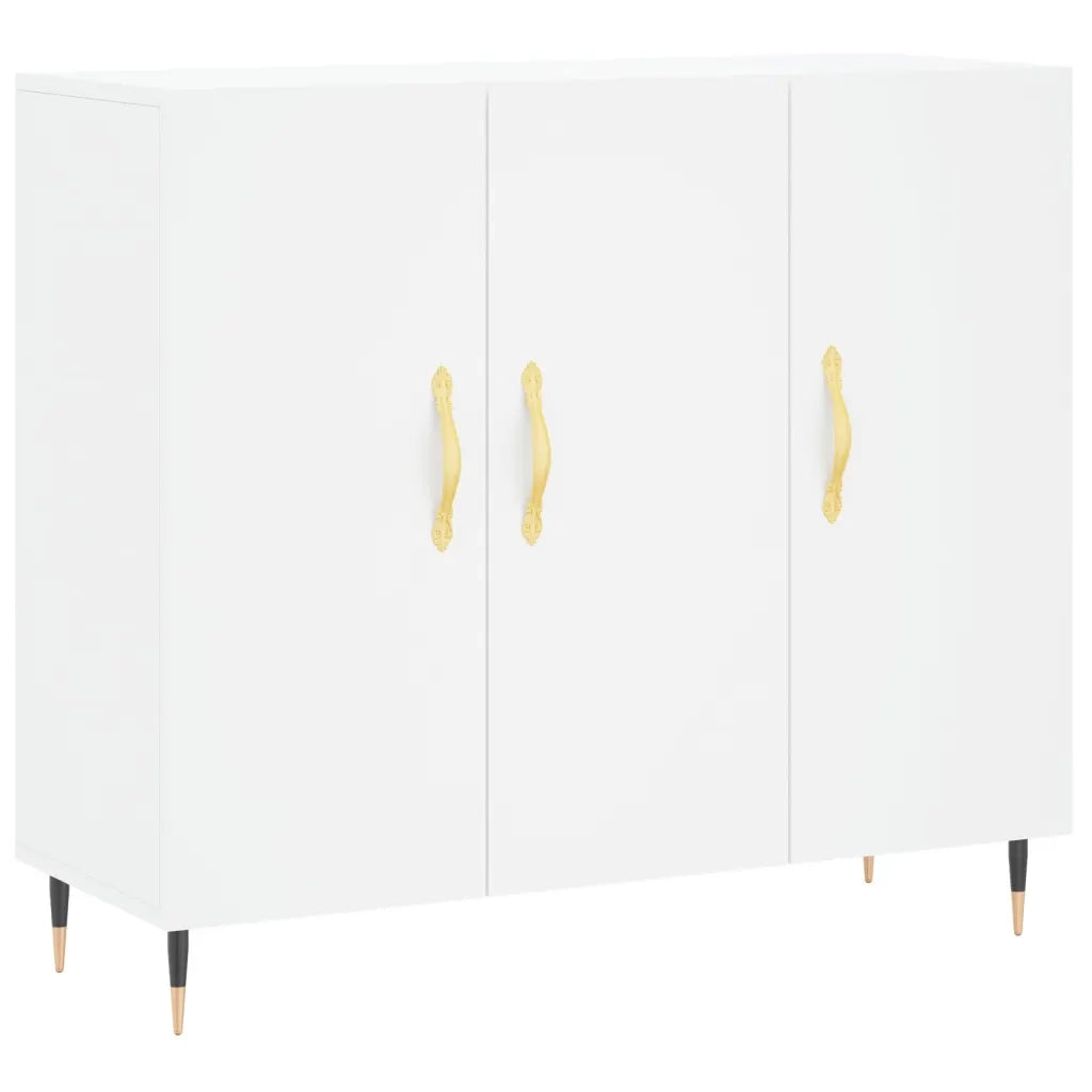 Credenza Bianca 90x34x80 cm in Legno Multistrato 828084