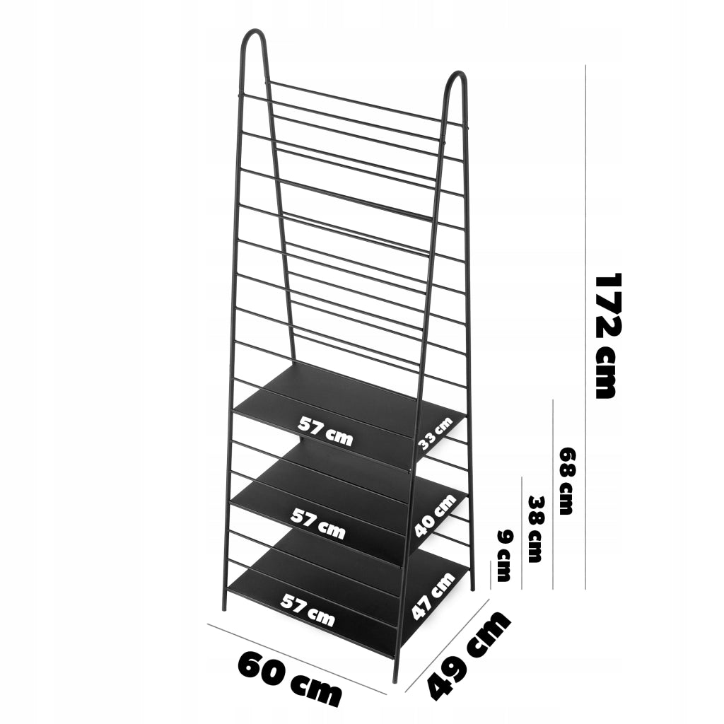 Scala da giardino KADAX per piante, supporto in metallo con ripiani, 172 cm