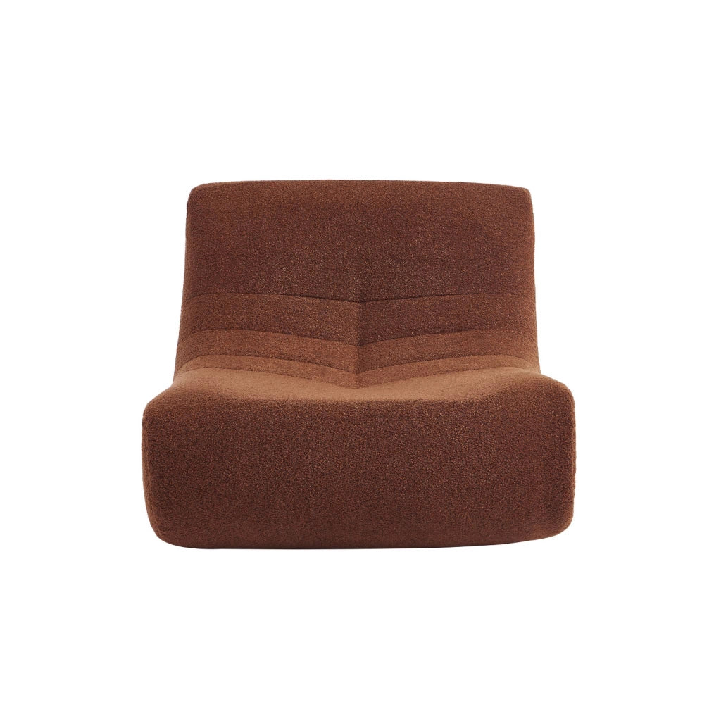 Divano modulare boucle, 2 posti, terracotta