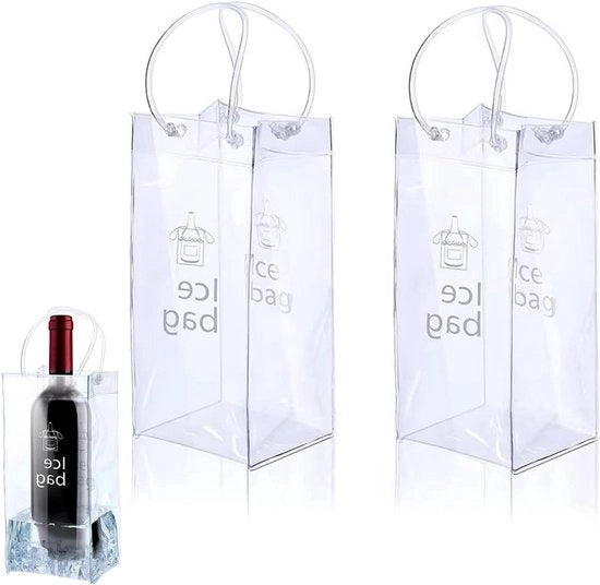 Set di contenitori per vino e birra - 2 pezzi - trasparente