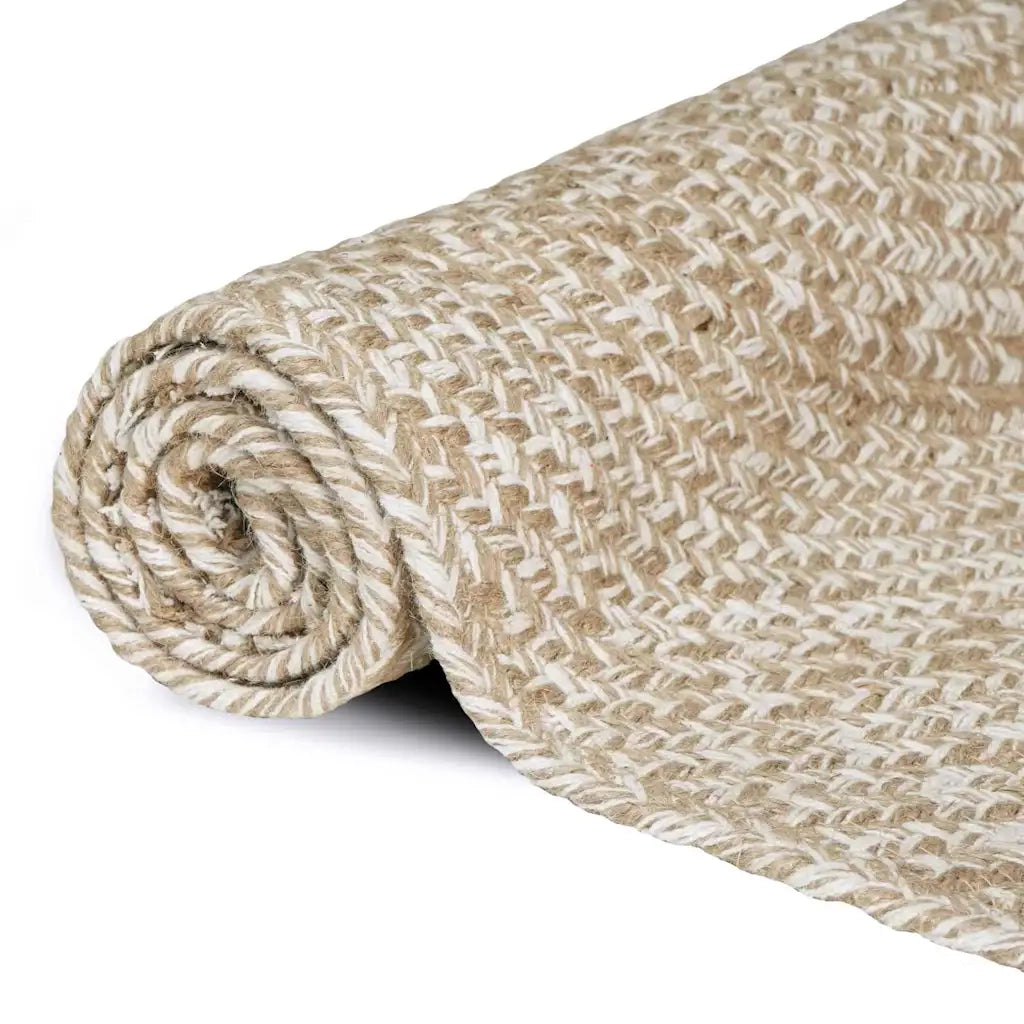 Tappeti per area Naturale e Bianco 80 x 200 cm Juta 42010598