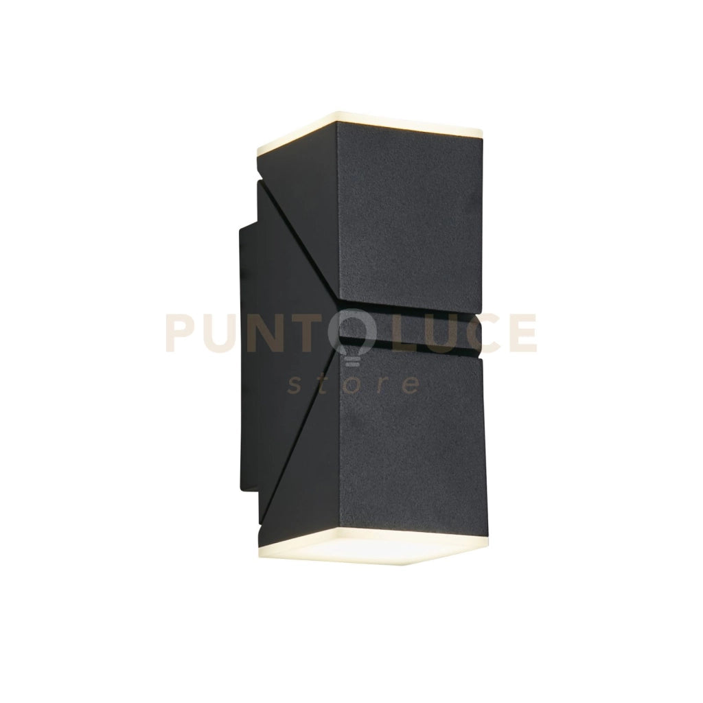 Lampada da parete esterna a LED Montana, nera