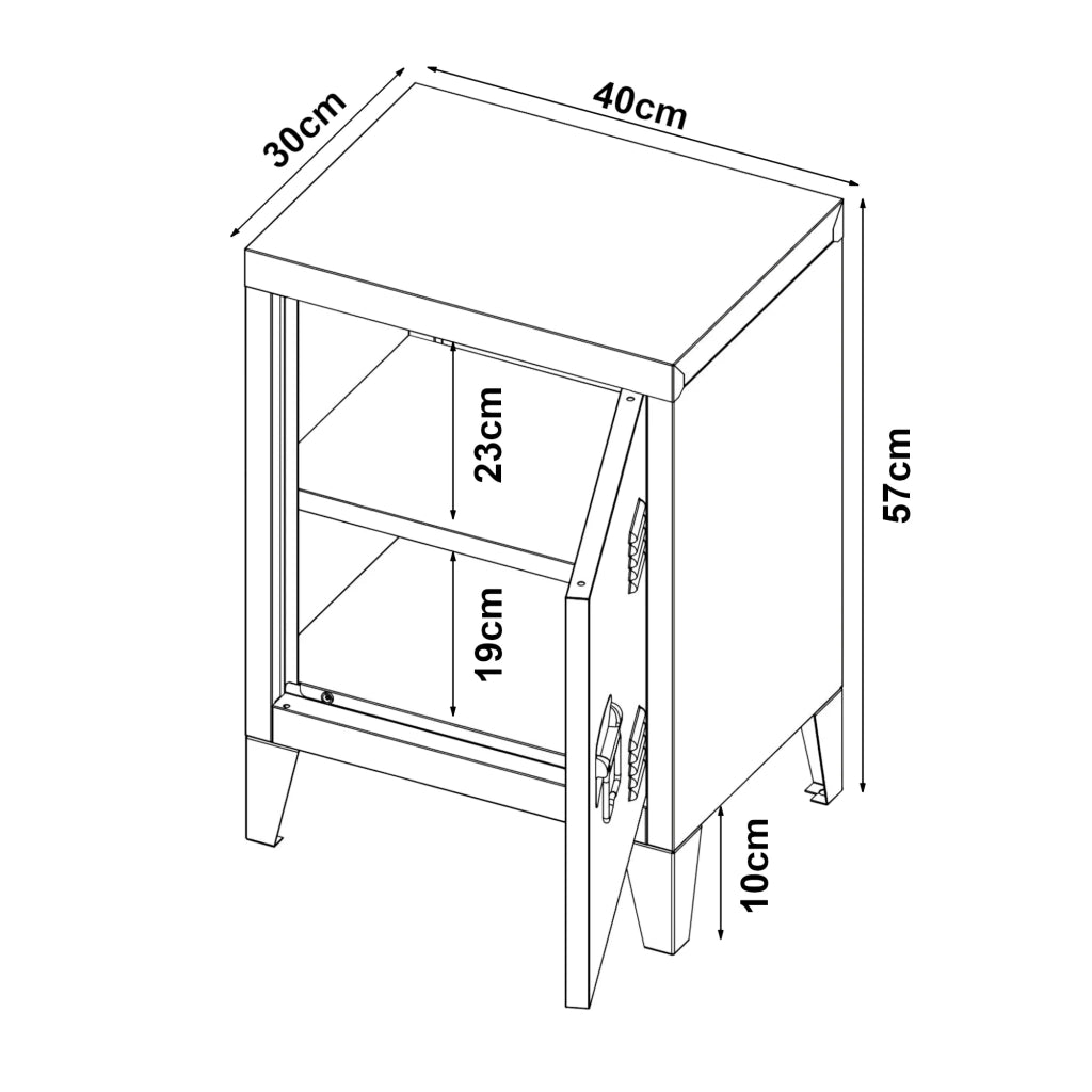 Set di 2 comodini 57 x 40 x 30 cm bianco 03_0009722