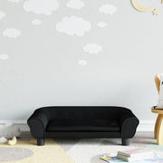 Divano per Bambini-Sofa-Divanetto Nero 70x45x26 cm in Velluto