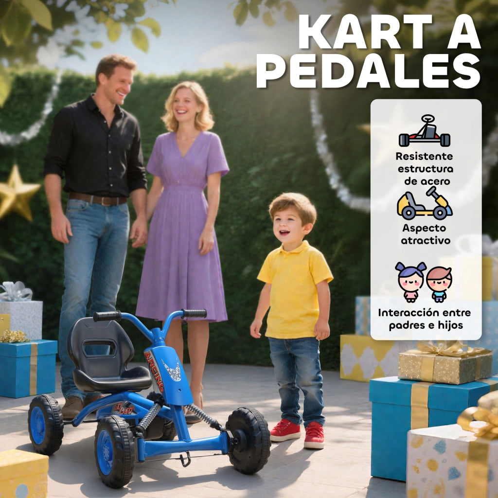 Go Kart per Bambini ¨C Minimal ¨C Acciaio PP Blu 30 kg