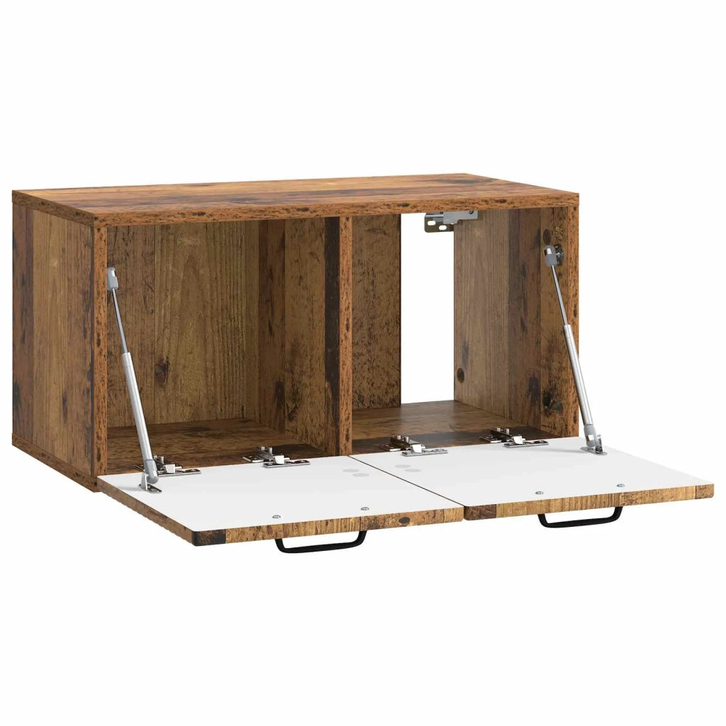 Mobile Porta TV da Muro-Credenza per TV sospesa Legno antico 59,5 x 31 x 30 cm 712402
