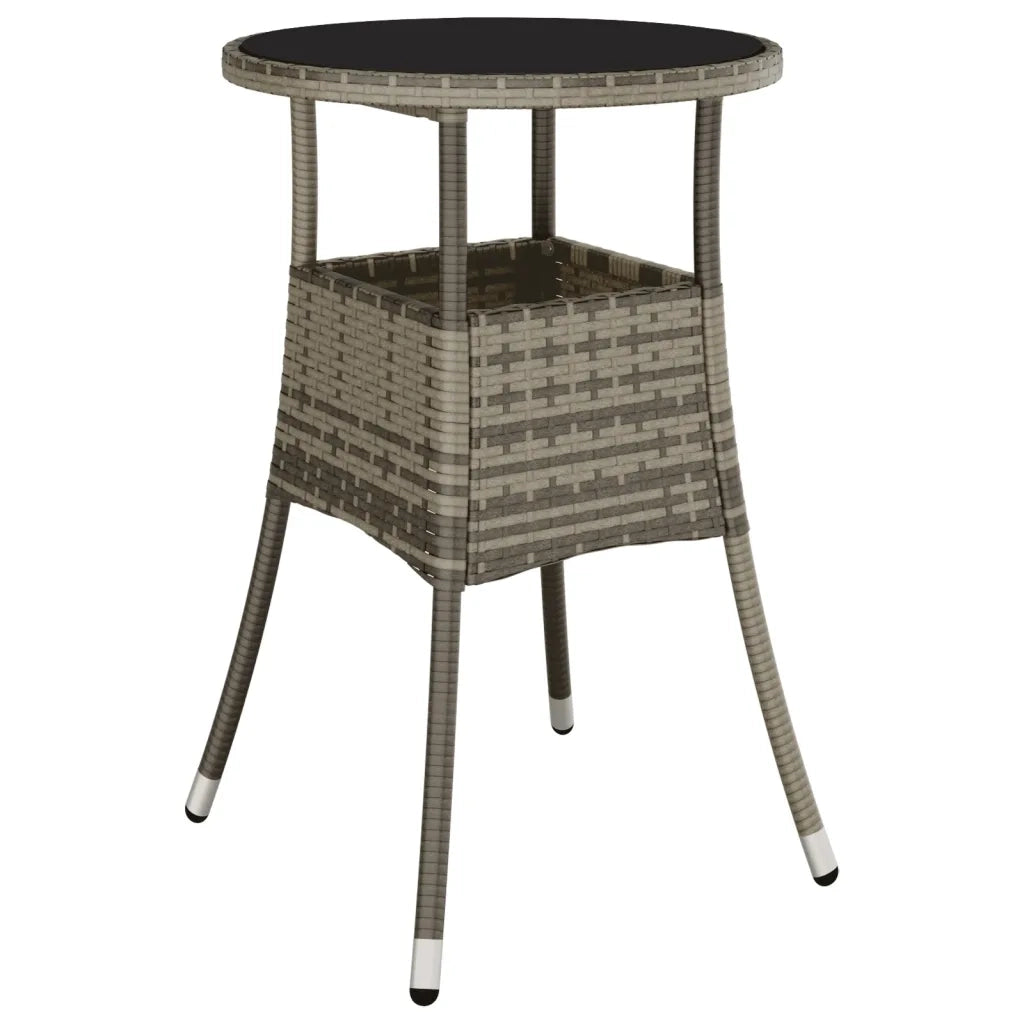 Set Bistrò da Giardino 5 pz con Cuscini in Polyrattan Grigio 3187425