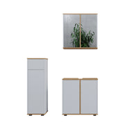 Vicco Set mobili bagno Bianco/Artisan 3 pezzi, mobile midi con cassetti 60 cm
