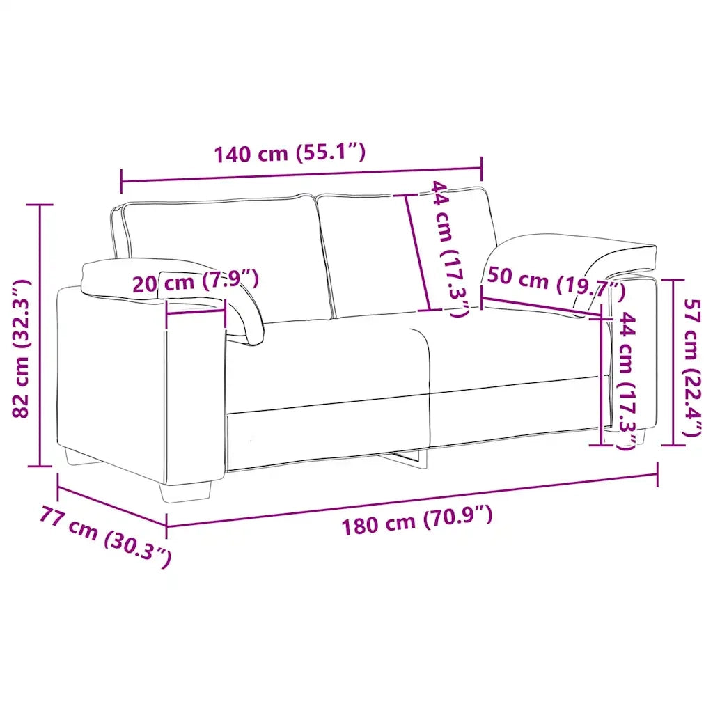 Divano-Sofa Relax-Divanetto Verde Scuro 180 x 77 x 82 cm Tessuto