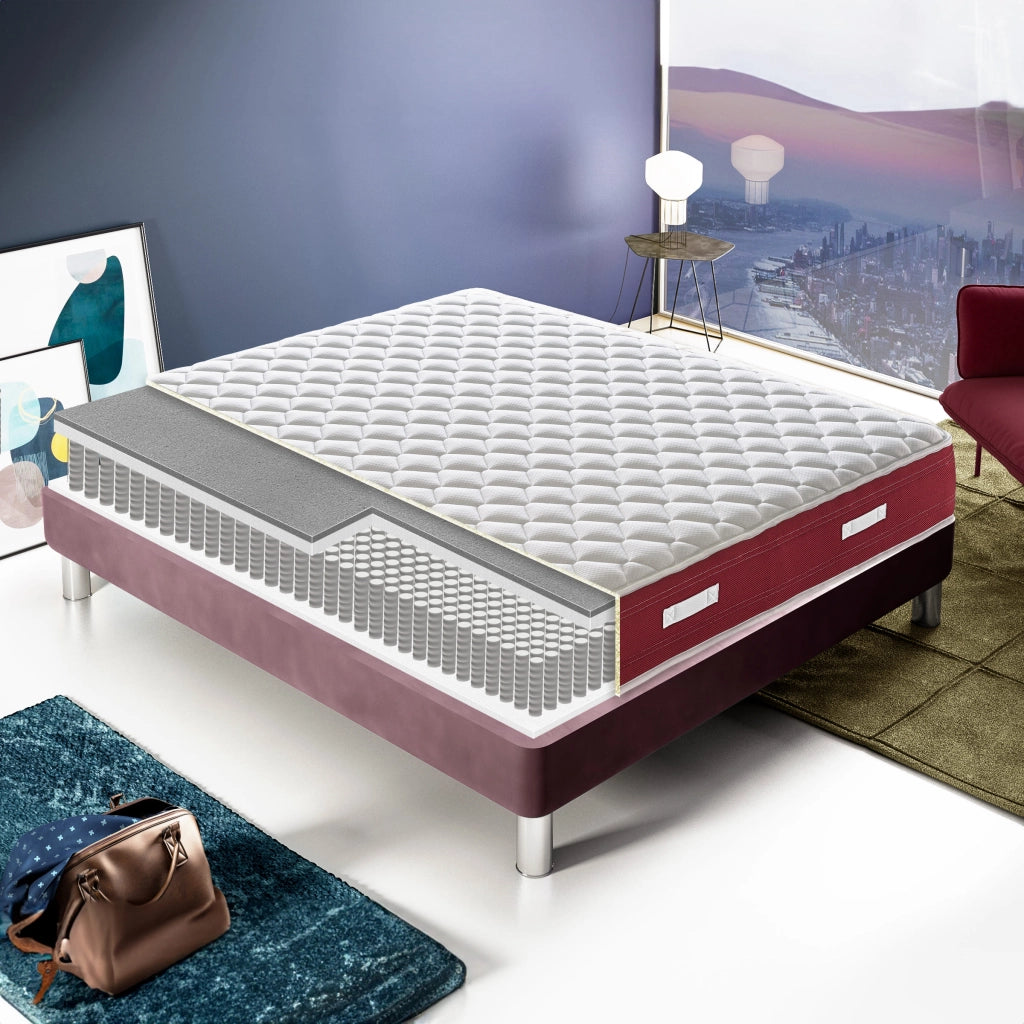 Materasso Matrimoniale 160x190 a Molle insacchettate e memory foam  9 zone differenziate