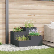 Vaso da giardino Antracite 100 x 100 x 60 cm Acciaio 865864