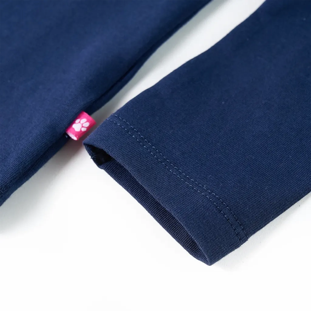Maglietta da Bambino a Maniche Lunghe Blu Marino 128