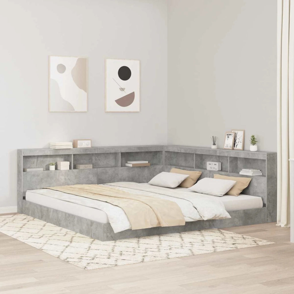 Testata contenitore Grigio cemento 180 cm Legno multistrato 3335512