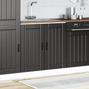 Mobile Base Lavello Lucca Nero in Legno Multistrato 853688