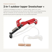 Takkenschaar 2-in-1 - Snoeischaar/Zaag - Lame di Alta Qualità - Manico Ripiegabile - Leggero - Potente Trasformatore di Giardino