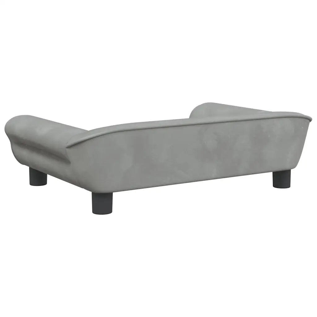Lettino per Cani Grigio Chiaro 70x48x22 cm in Velluto 172013