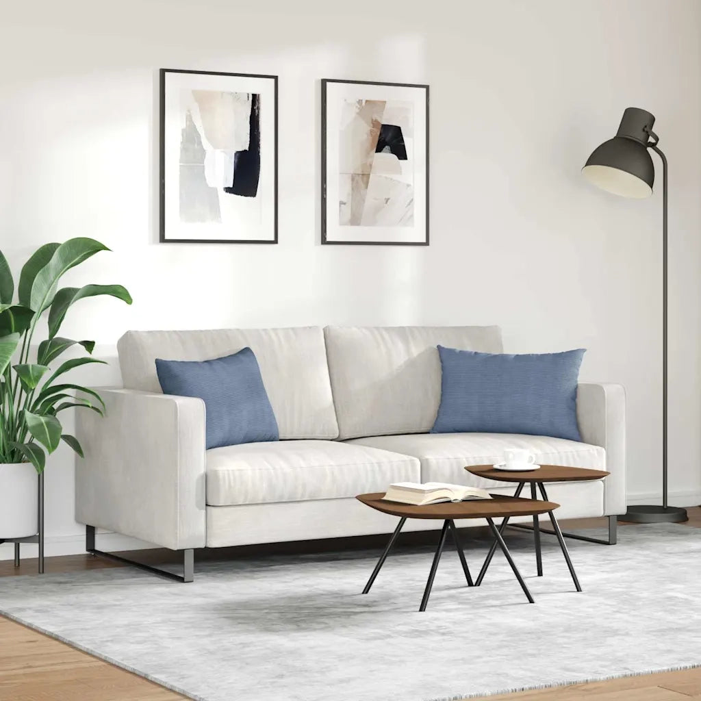 Cuscini da Divano 2 pcs Blu 60 x 40 cm Tessuto in Cords 42013691