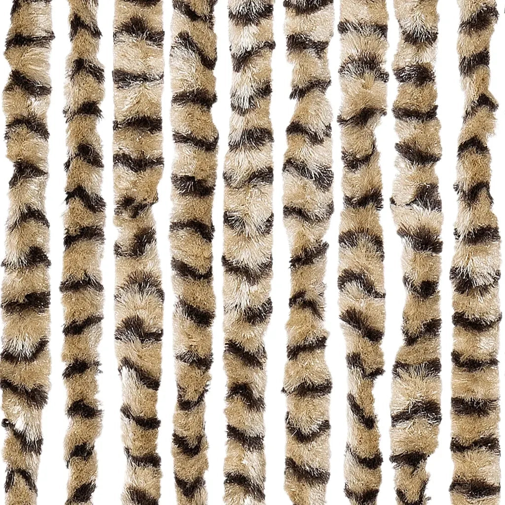 Tenda Antimosche Beige e Marrone 100x200 cm in Ciniglia CFW6384177