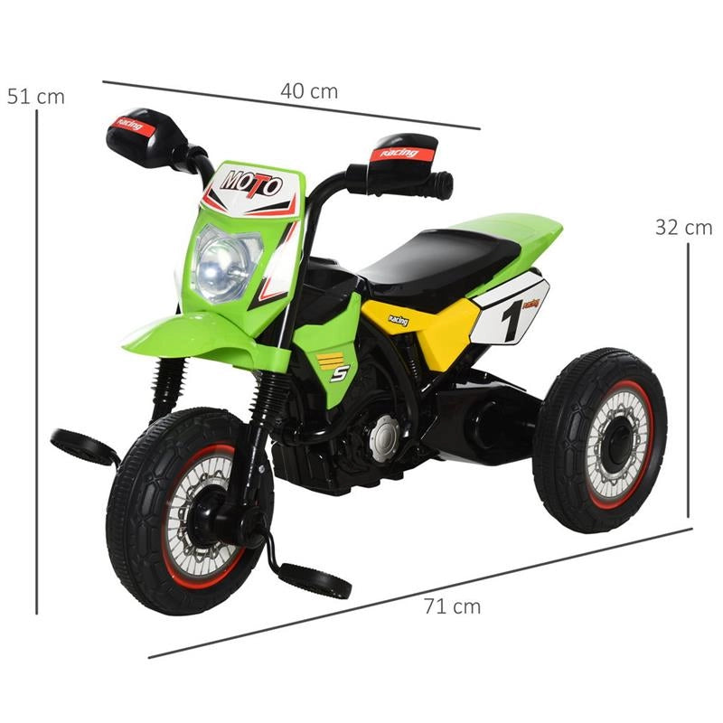 TRICICLO A PEDALI PER BAMBINI ETÀ 18 - 36 MESI VERDE