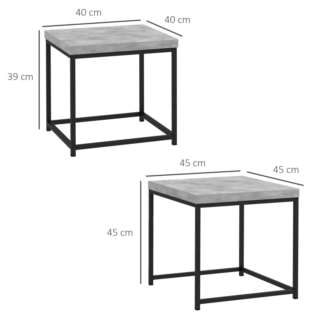 Tavolino da salotto ¨C Minimal ¨C Grigio 40x40x40 cm