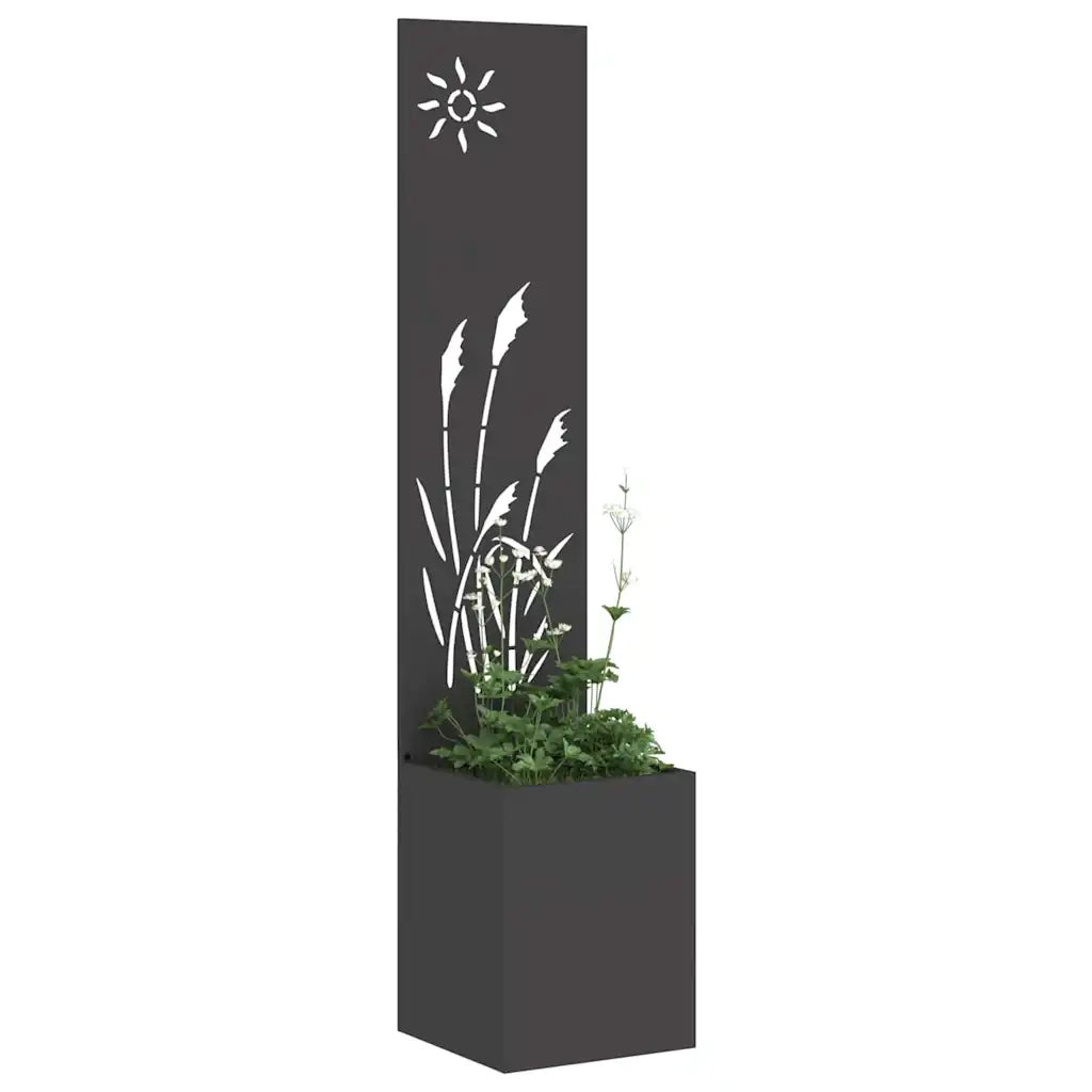 Schermo per privacy in giardino Traforo Nero 32 x 150 cm 876357
