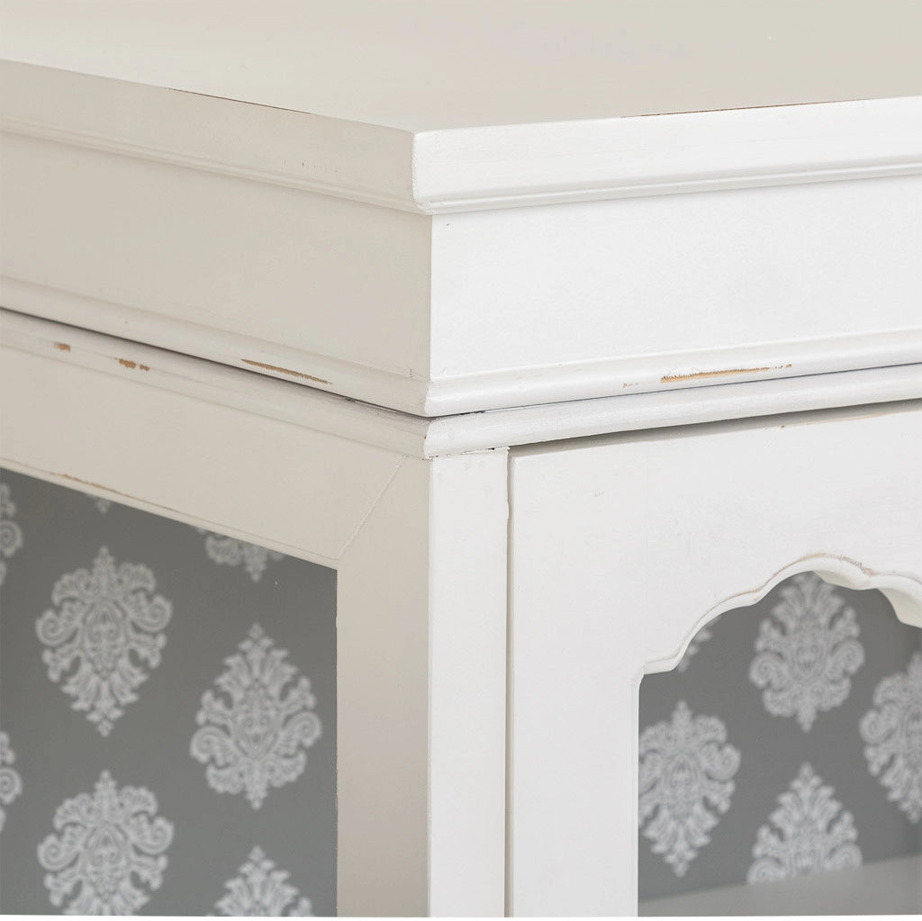 Vetrina in legno bianco 60,5x40,5x114,5h