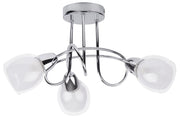 Plafoniera Rabalux Dave cromata 3xE14 Ø41cm metallo