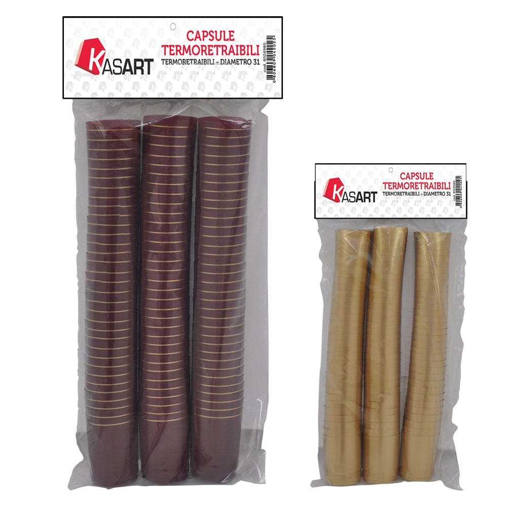 1cf capsule termoretraibili per bottiglie vino nero - ã˜ 31 x  h 55 mm cod:ferx.8026980nlm