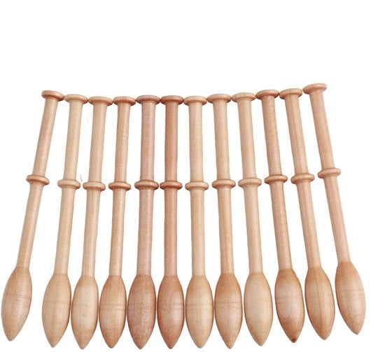 Set di punzoni per legno da 12 pezzi - punzoni in legno - stile antico - attrezzi per tessitura - ecolocali - lunghezza 11 cm - punzoni per legno da cucito